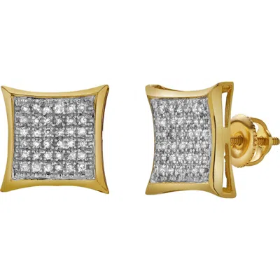 Luvmyjewelry Despertar 10k Yellow Gold Diamond Unisex Earrings