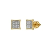Luvmyjewelry Desperto 10k Yellow Gold Diamond Unisex Earrings In 10k Yellow Gold