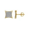 Luvmyjewelry Devaneio 10k Yellow Gold Diamond Unisex Earrings In 10k Yellow Gold