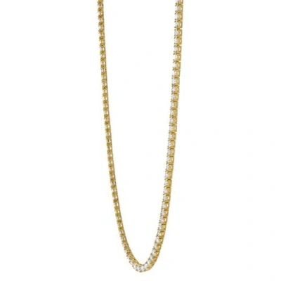 Luvmyjewelry Dimi 10k Gold Lab Grown Diamond Tennis Chain In 10k Yellow Gold