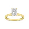 Luvmyjewelry Dora 14k Gold Radiant Cut Lab Grown Solitaire Diamond Ring In Yellow