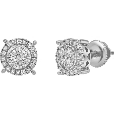 Luvmyjewelry Dreamcatcher 14k White Gold Diamond Stud Earrings