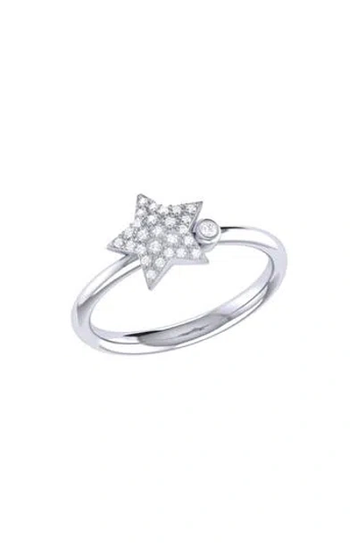 Luvmyjewelry Dreamer Dazzle Star Bezel Diamond Ring In Metallic