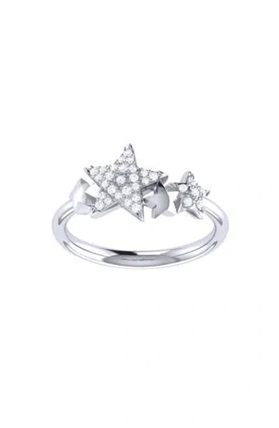 Luvmyjewelry Dreamer Dazzle Star Cluster Diamond Ring In Metallic