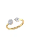 Luvmyjewelry Dreamer Full Moon & Star Diamond Ring In Gold