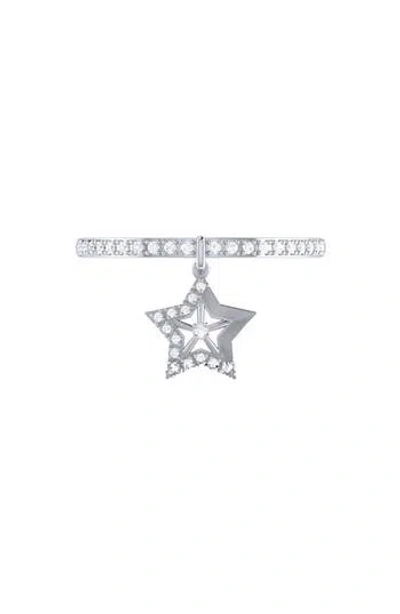 Luvmyjewelry Dreamer Lucky Star Diamond Charm Ring In Metallic
