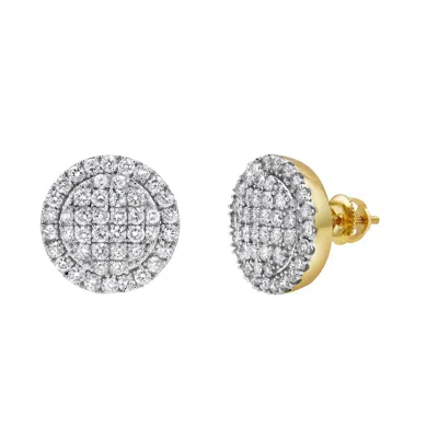 Luvmyjewelry Dulce Desire 14k Yellow Gold Diamond Stud Earrings - 1.49ct.