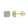 Luvmyjewelry Echo 10k Yellow Gold Cluster Diamond Unisex Earrings - 0.15 Cts In Yellow