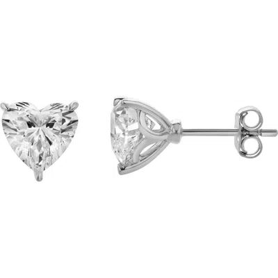 LUVMYJEWELRY LUVMYJEWELRY ELARIA 14K LAB GROWN HEART SOLITAIRE DIAMOND EARRINGS