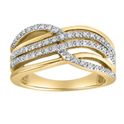 Luvmyjewelry Elaris Wave 0.25 Ct 10k Gold Diamond Ring