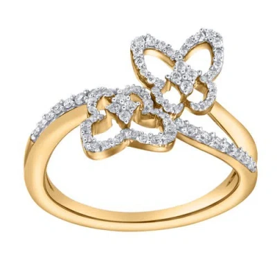 Luvmyjewelry Elarisse Flutter Diamond Ring 0.30ct 14k Gold