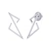 Luvmyjewelry Electric Spark Zig Zag Sterling Silver Diamond Earring In Silver