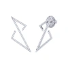 Luvmyjewelry Electric Spark Zig Zag Sterling Silver Diamond Earring