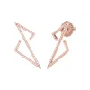 Luvmyjewelry Electric Spark Zig Zag Sterling Silver Diamond Earring In Pink