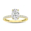 Luvmyjewelry Eliana 14k Yellow Gold Oval Lab Grown Diamond Hidden Halo Engagement Ring In Yellow