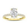 Luvmyjewelry Eliana 14k Yellow Gold Oval Lab Grown Diamond Hidden Halo Engagement Ring In 14k Yellow Gold