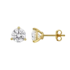 Luvmyjewelry Ellipse 14k Gold Lab Grown Round Solitaire Diamond Earrings In 14k Yellow Gold