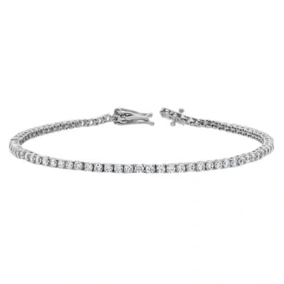 Luvmyjewelry Elodie 3 Ct 14k Gold Diamond Tennis Bracelet In Pink