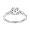 Luvmyjewelry Elora 14k Gold Round & Marquise Cut Lab Grown Diamond Engagement Ring In 14k White Gold