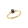 Luvmyjewelry Emerald Cut Alexandrite & Diamond Birthstone Ring In 14k Gold In Yellow