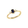 Luvmyjewelry Emerald Cut Alexandrite & Diamond Birthstone Ring In 14k Gold In Yellow