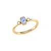 Luvmyjewelry Emerald Cut Tanzanite & Diamond Birthstone Ring In 14k Gold In Yellow