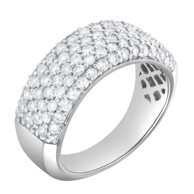 Luvmyjewelry Eminence 1.60 Ct Natural Diamond 10k Gold Ring In Silver
