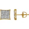 Luvmyjewelry Encantador 10k Yellow Gold Diamond Unisex Earrings In 10k Yellow Gold