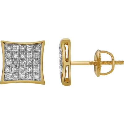 Luvmyjewelry Encantador 10k Yellow Gold Diamond Unisex Earrings