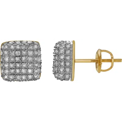 Luvmyjewelry Encanto 10k Yellow Gold Diamond Unisex Earrings
