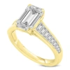 Luvmyjewelry Eris 14k Gold Emerald Lab Grown Diamond Engagement Ring In 14k Yellow Gold