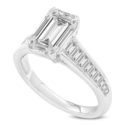 Luvmyjewelry Eris 14k White Gold Emerald Lab Grown Diamond Engagement Ring