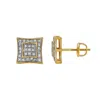 Luvmyjewelry Espelho 10k Yellow Gold Diamond Unisex Earrings - 0.21 Cts In Yellow