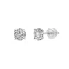 Luvmyjewelry Ethereal 14k White Gold Cluster Diamond Unisex Earrings - 0.25 Ct In Silver