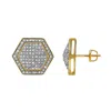 Luvmyjewelry Exatidao 10k Yellow Gold Diamond Unisex Earrings - 0.78 Cts In Yellow