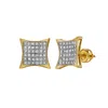Luvmyjewelry Felizardo 10k Yellow Gold Diamond Unisex Earrings - 0.35 Cts In Yellow