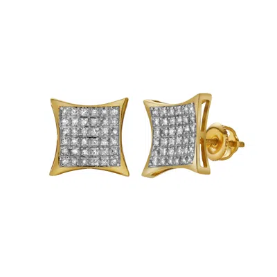 Luvmyjewelry Felizardo 10k Yellow Gold Diamond Unisex Earrings - 0.35 Cts