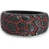 Luvmyjewelry Fiery Ascent Sterling Silver & Garnet Band Men Ring In Grey