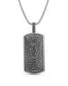 Luvmyjewelry Fossil Agate Sterling Silver Men Tag Necklace In Silver