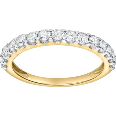 Luvmyjewelry Francesca 14k Gold Round Diamond Studded Half Eternity Band Ring