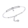 Luvmyjewelry Full Moon North Star Diamond Bangle In Sterling Silver In Silver