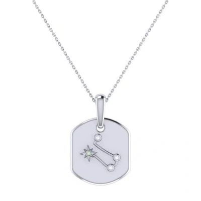 Luvmyjewelry Gemini Moonstone & Diamond Necklace In Sterling Silver