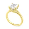 Luvmyjewelry Antoaneta 14k Yellow Gold Princess Cut Lab Grown Diamond Engagement Ring In Yellow