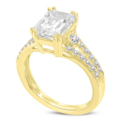 Luvmyjewelry Gohar 14k Yellow Gold Emerald Cut Lab Grown Diamond  Engagement Ring