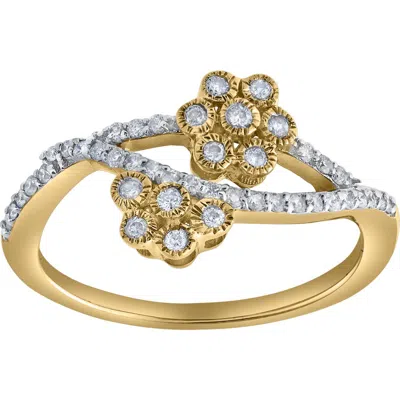 Luvmyjewelry Golden Blossom 0.30 Ct Natural Diamond 10k Gold Ring
