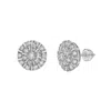 Luvmyjewelry Hadrianus 10k Gold Diamond Unisex Earrings - 1.37 Cts In Silver