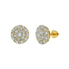 Luvmyjewelry Hadrianus 10k Gold Diamond Unisex Earrings In 10k Yellow Gold