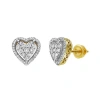 Luvmyjewelry Heartland Bling 14k Yellow Gold Diamond Stud Earrings In 14k Yellow Gold