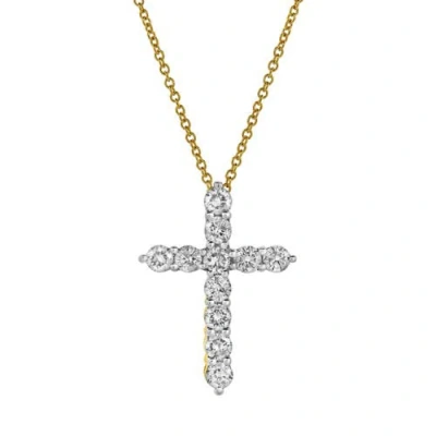 Luvmyjewelry Heavenly Cross Diamond Pendant In 10k Yellow Gold