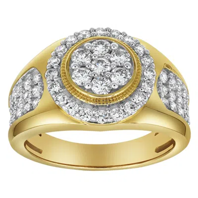 Luvmyjewelry Heavyweight Diamond 14k Yellow Gold Diamond Men Statement Ring - 1.51ct.
